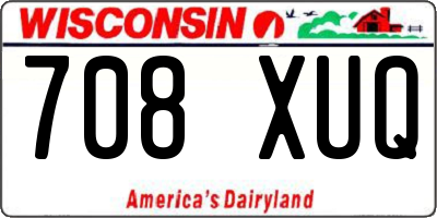WI license plate 708XUQ