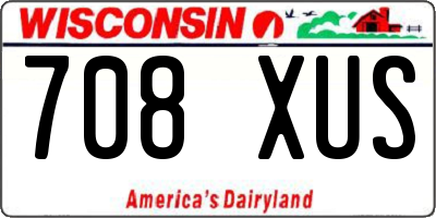 WI license plate 708XUS