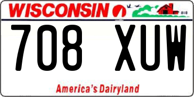 WI license plate 708XUW