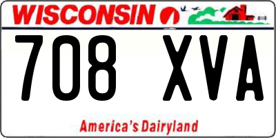 WI license plate 708XVA