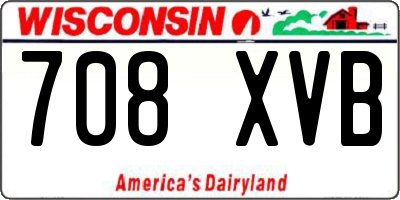 WI license plate 708XVB