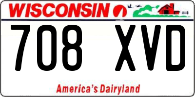 WI license plate 708XVD