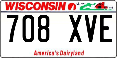 WI license plate 708XVE