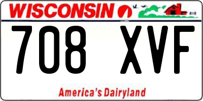 WI license plate 708XVF