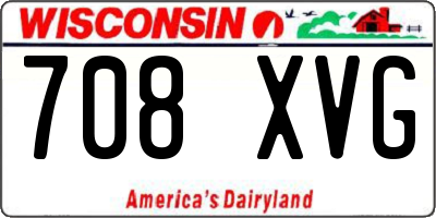 WI license plate 708XVG