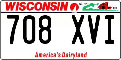 WI license plate 708XVI