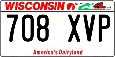 WI license plate 708XVP