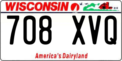 WI license plate 708XVQ