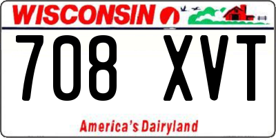 WI license plate 708XVT