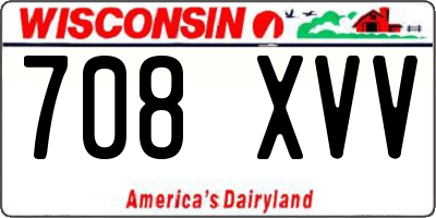 WI license plate 708XVV
