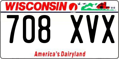 WI license plate 708XVX