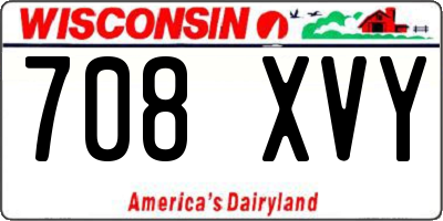 WI license plate 708XVY