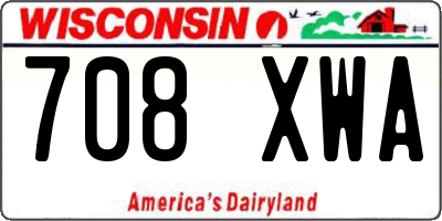 WI license plate 708XWA