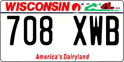WI license plate 708XWB