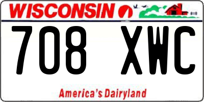 WI license plate 708XWC