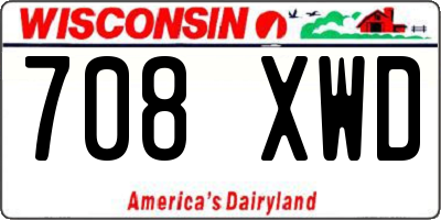 WI license plate 708XWD