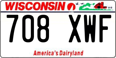 WI license plate 708XWF