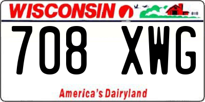 WI license plate 708XWG