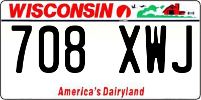 WI license plate 708XWJ