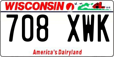 WI license plate 708XWK