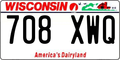 WI license plate 708XWQ