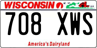 WI license plate 708XWS