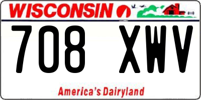 WI license plate 708XWV
