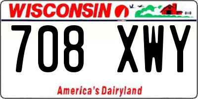 WI license plate 708XWY