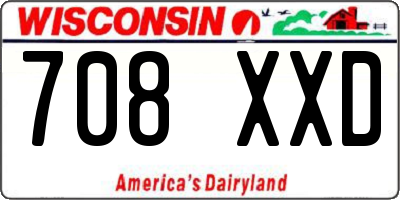 WI license plate 708XXD