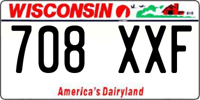WI license plate 708XXF