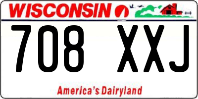 WI license plate 708XXJ