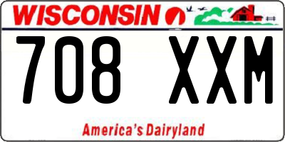 WI license plate 708XXM