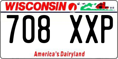 WI license plate 708XXP