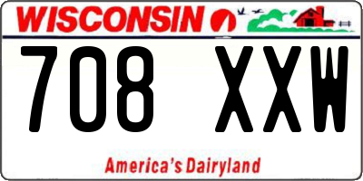 WI license plate 708XXW