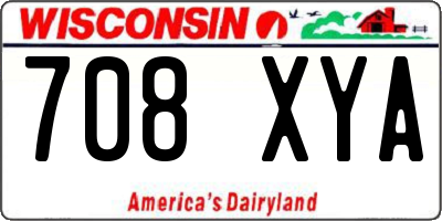 WI license plate 708XYA