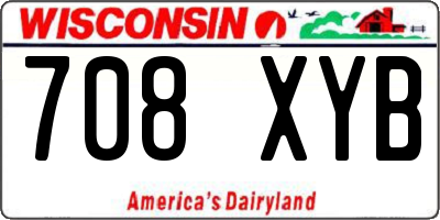 WI license plate 708XYB