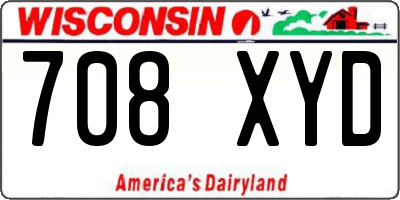 WI license plate 708XYD