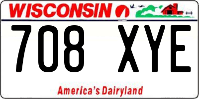 WI license plate 708XYE