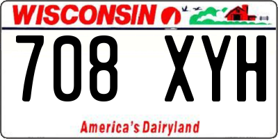 WI license plate 708XYH