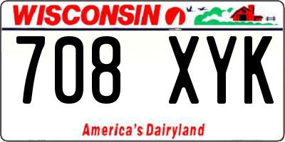 WI license plate 708XYK