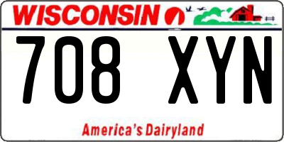 WI license plate 708XYN