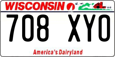 WI license plate 708XYO