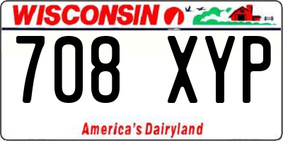 WI license plate 708XYP