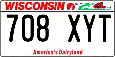 WI license plate 708XYT