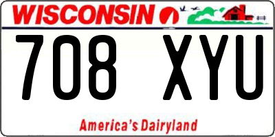 WI license plate 708XYU