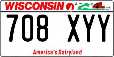 WI license plate 708XYY