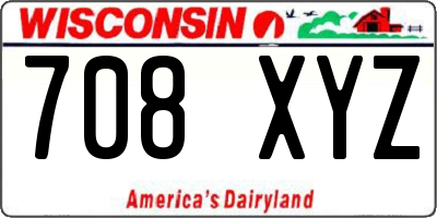 WI license plate 708XYZ