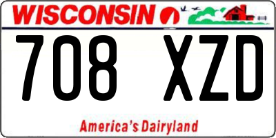WI license plate 708XZD