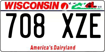 WI license plate 708XZE