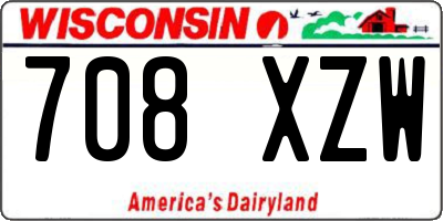 WI license plate 708XZW